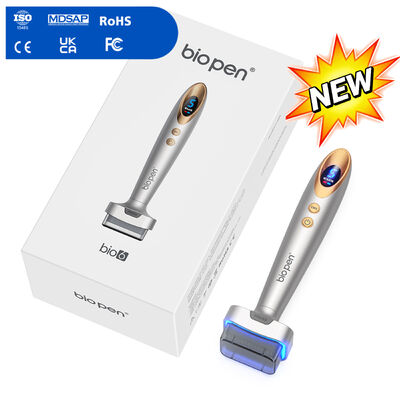 New Design  Vibration EMS+LED Deep Renewal Microneedling Stamp Pen with 5-Level Speed Control and Blue & Red Light Therapy for Home Use